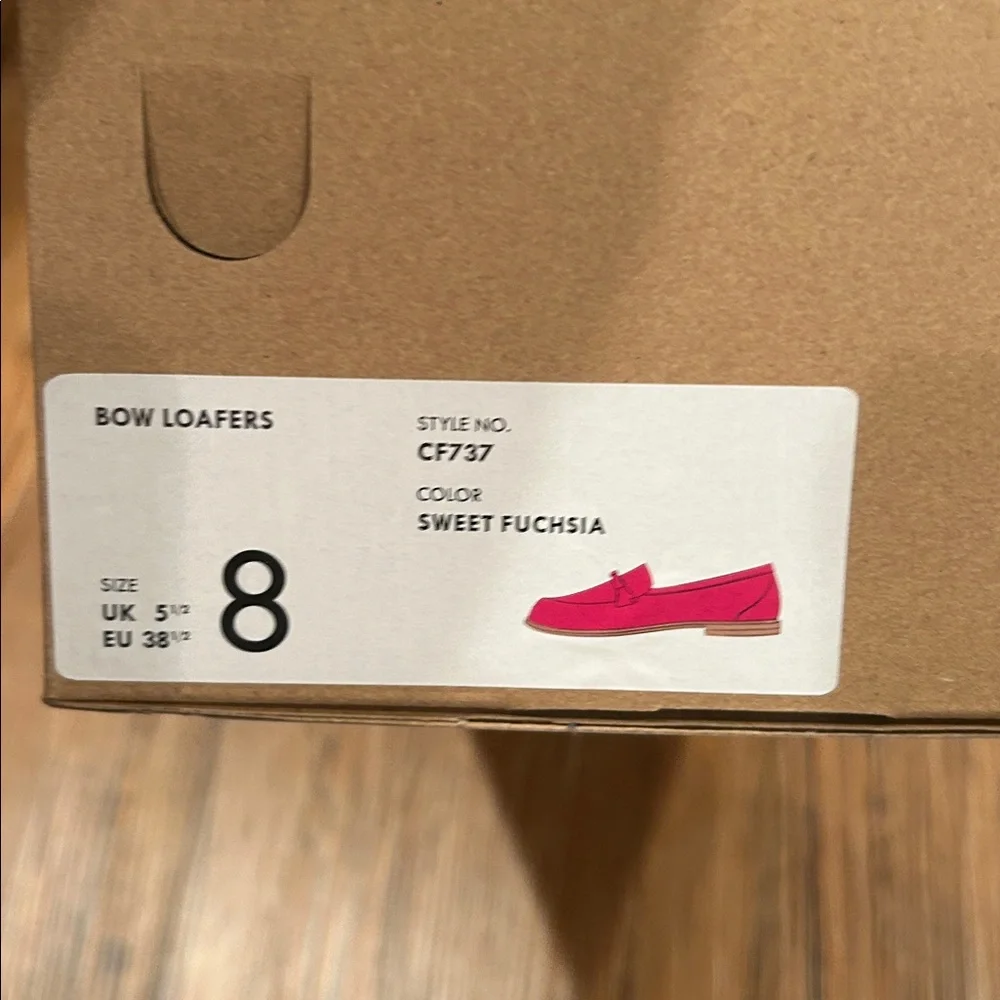 J. Crew Hot Pink Suede Loafers - Picture 2 of 8